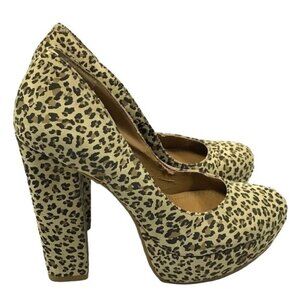 Gianni Bini 6 leopard platform pumps